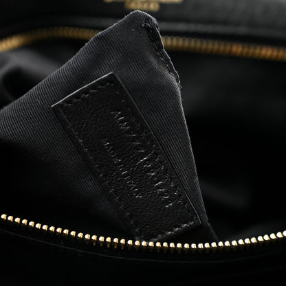 Large Lambskin Handbag - Black
