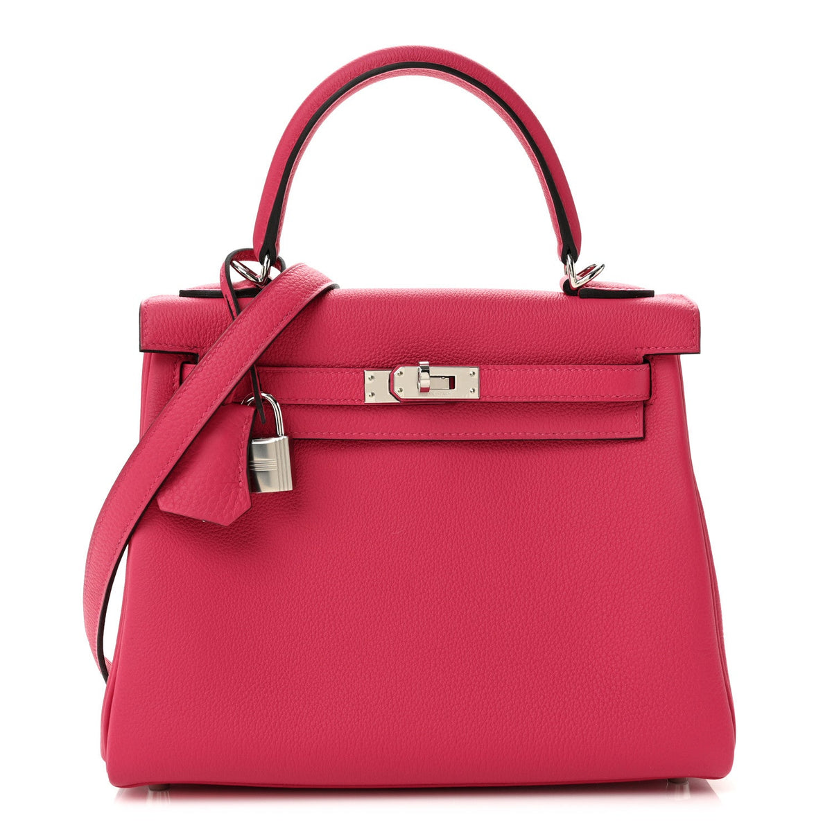 Togo Kelly Retourne 25 Rose Mexico Handbag