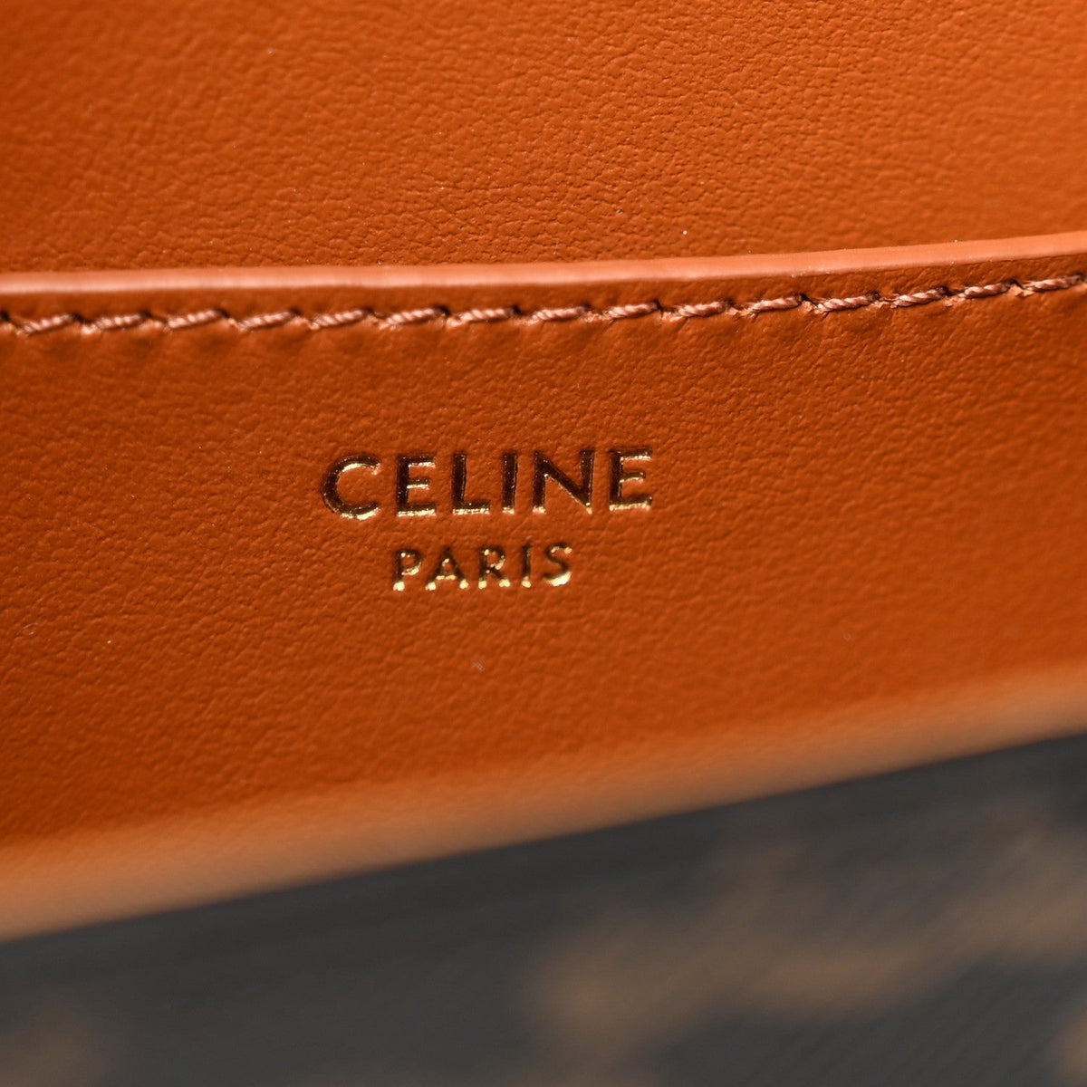 Calfskin Canvas Clutch Bag - Tan
