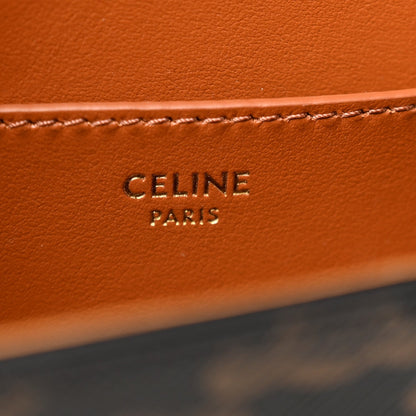 Calfskin Canvas Clutch Bag - Tan