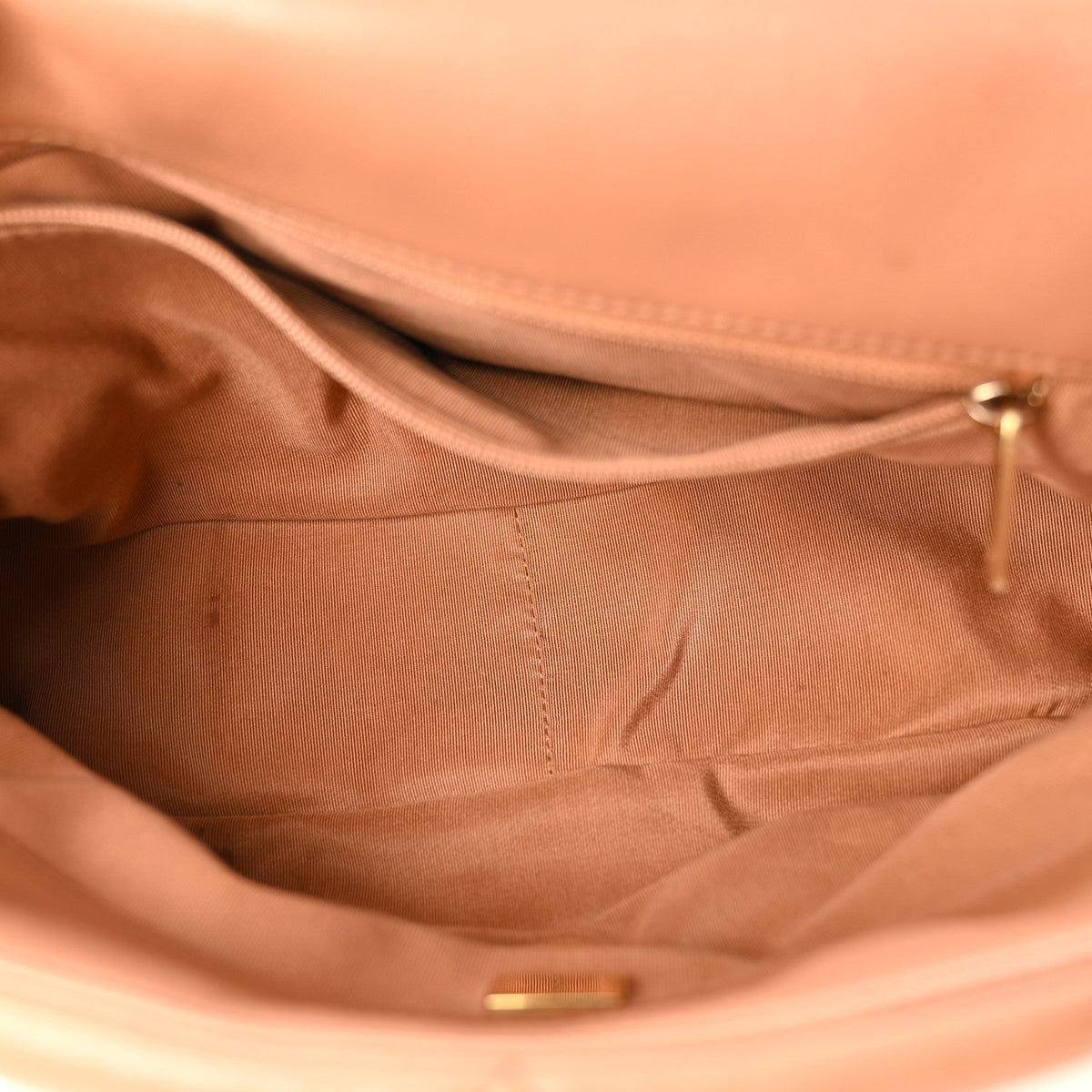 Large Quilted Lambskin Flap Shoulder Bag - Brown