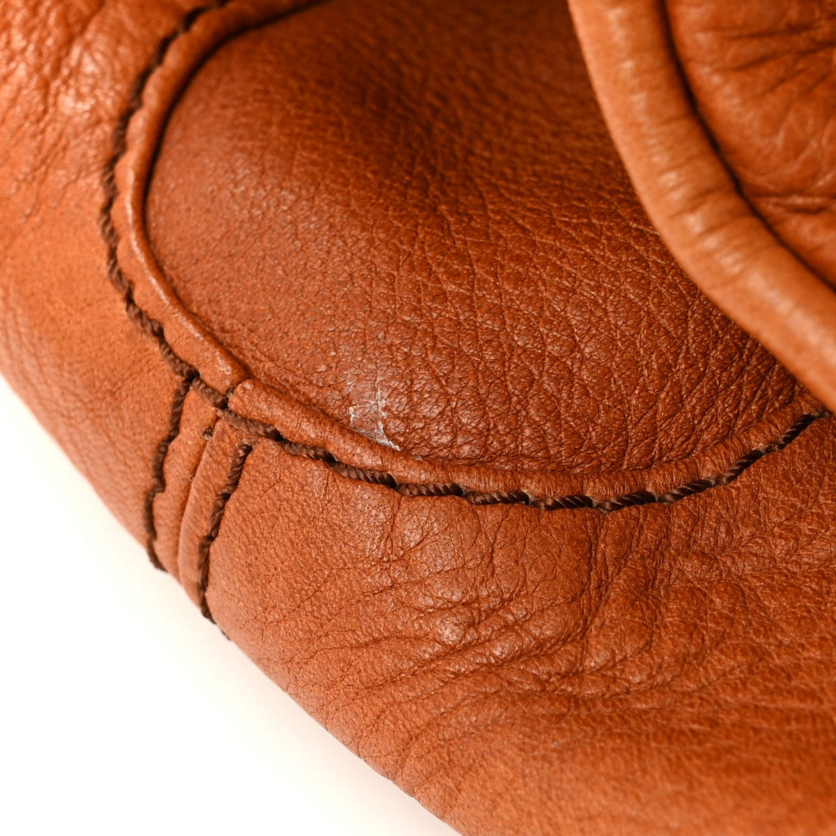 Medium Calfskin Satchel Bag - Brown