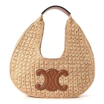 Calfskin Hobo Bag - Natural