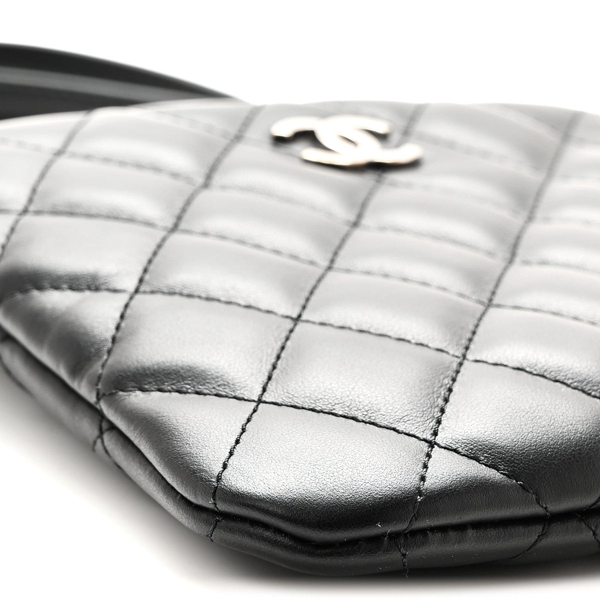 Quilted Lambskin Crossbody Bag - Black