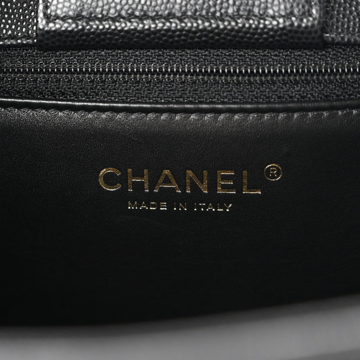 Small Quilted Caviar Tote Bag - Black