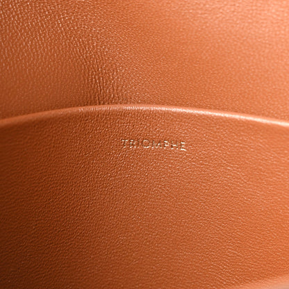 Calfskin Canvas Shoulder Bag - Tan
