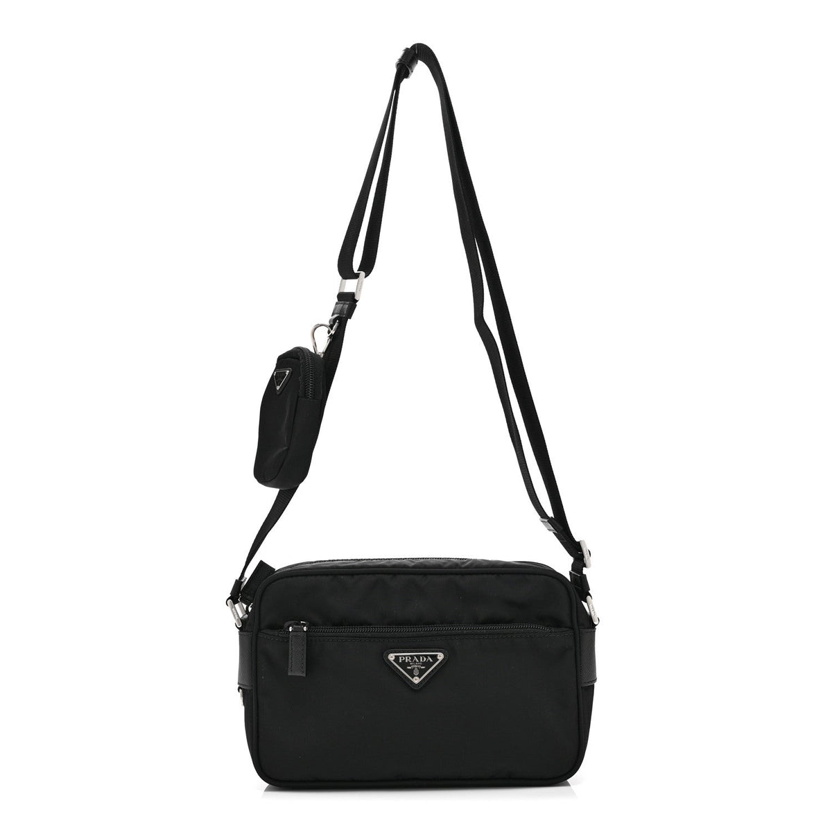 Nylon Shoulder Bag - Black