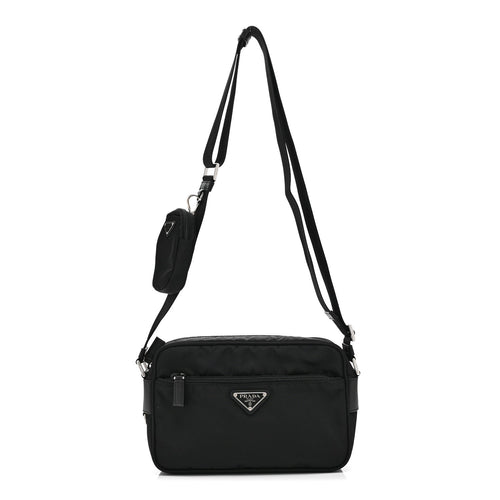 Nylon Shoulder Bag - Black