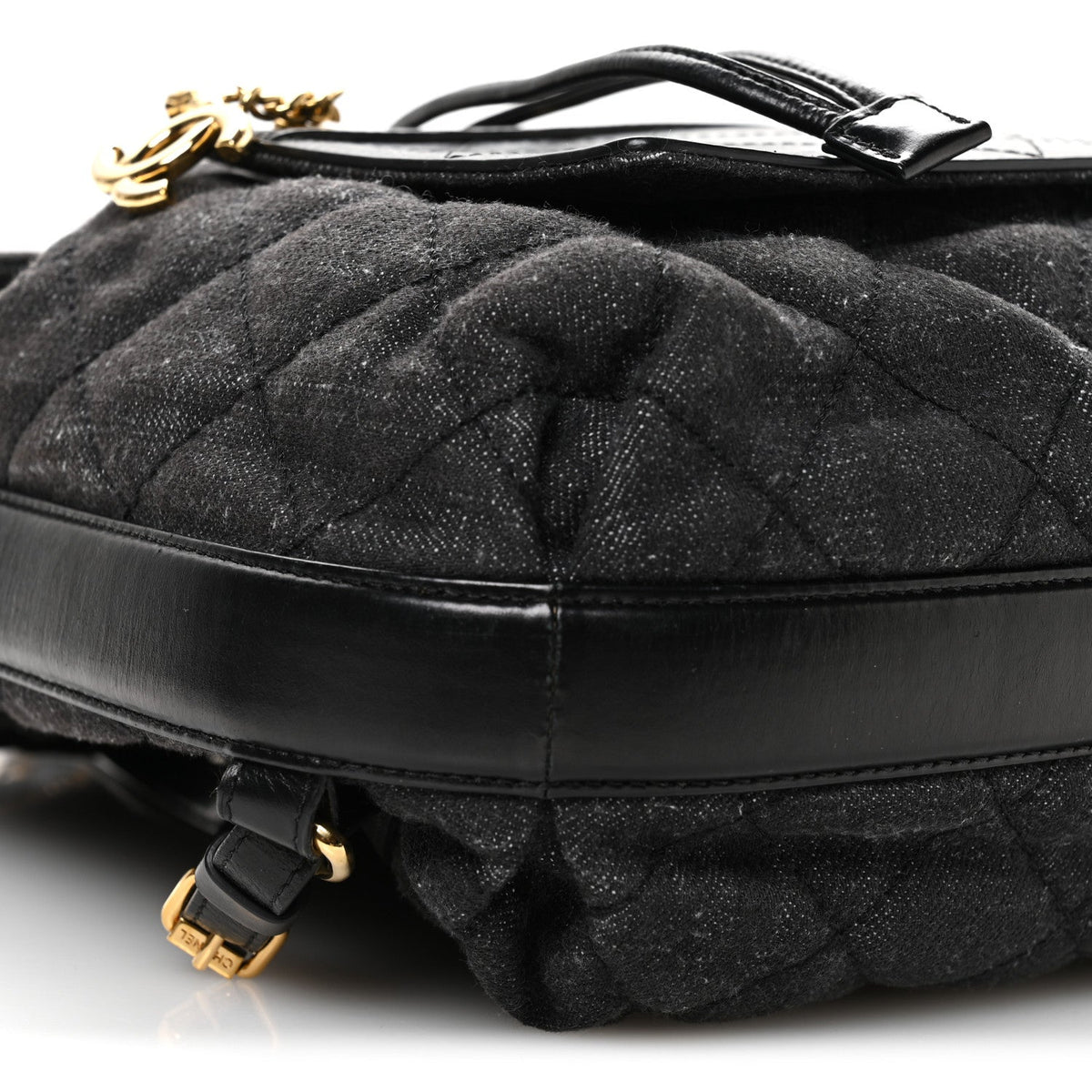 Quilted Calfskin Backpack - Grey