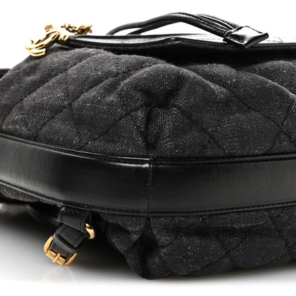 Quilted Calfskin Backpack - Grey