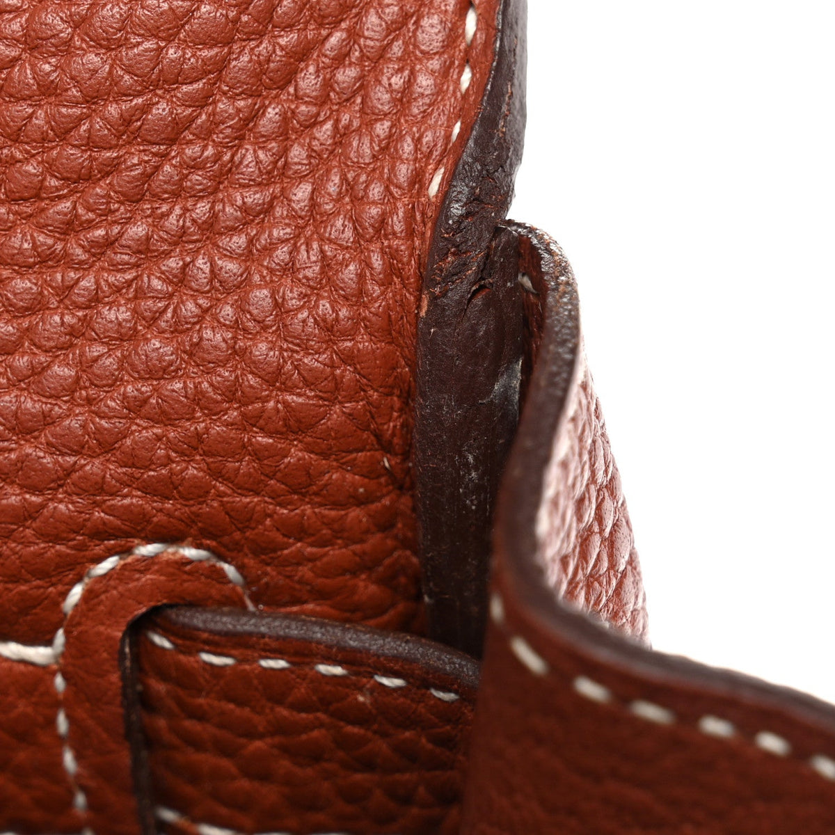 Togo Kelly Retourne 28 Sienne Handbag