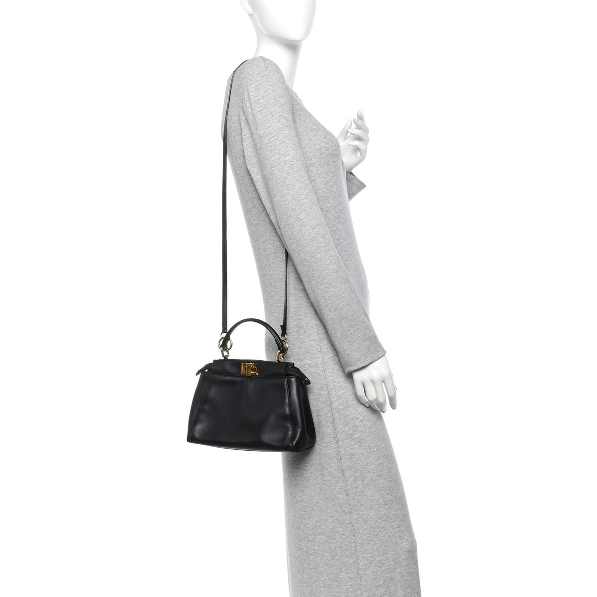 Mini Nappa Satchel Bag - Black
