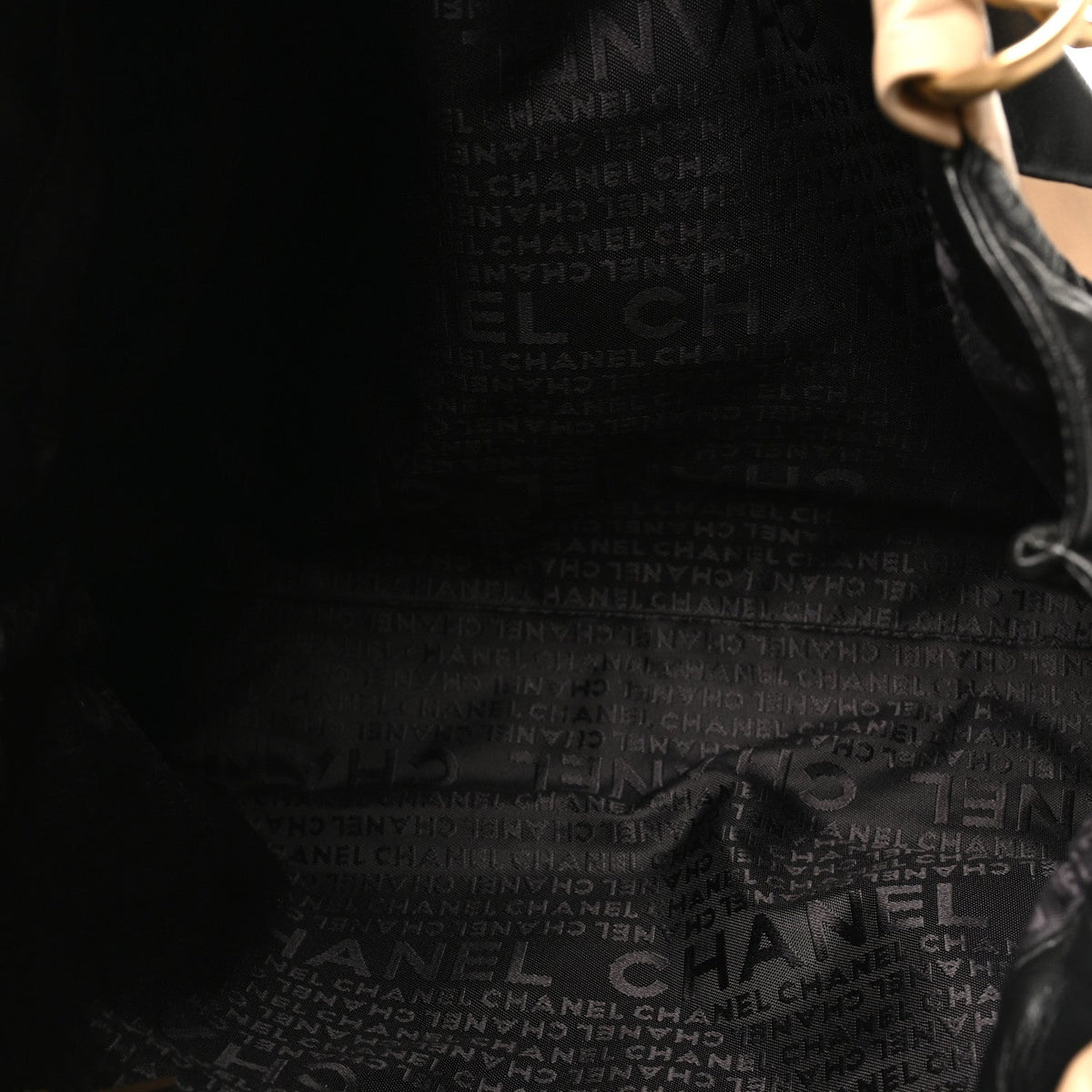 Small Lambskin Shoulder Bag - Black