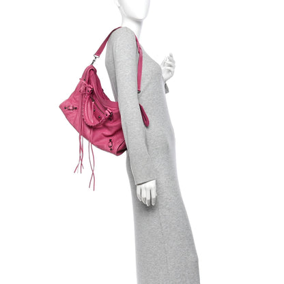 Agneau Classic Hardware City Cyclamen Fu Handbag