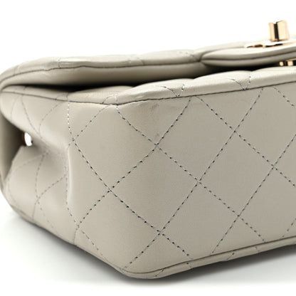Mini Quilted Lambskin Flap Shoulder Bag - Tan
