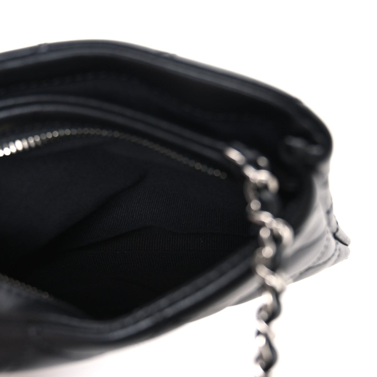 Quilted Lambskin Crossbody Bag - Black