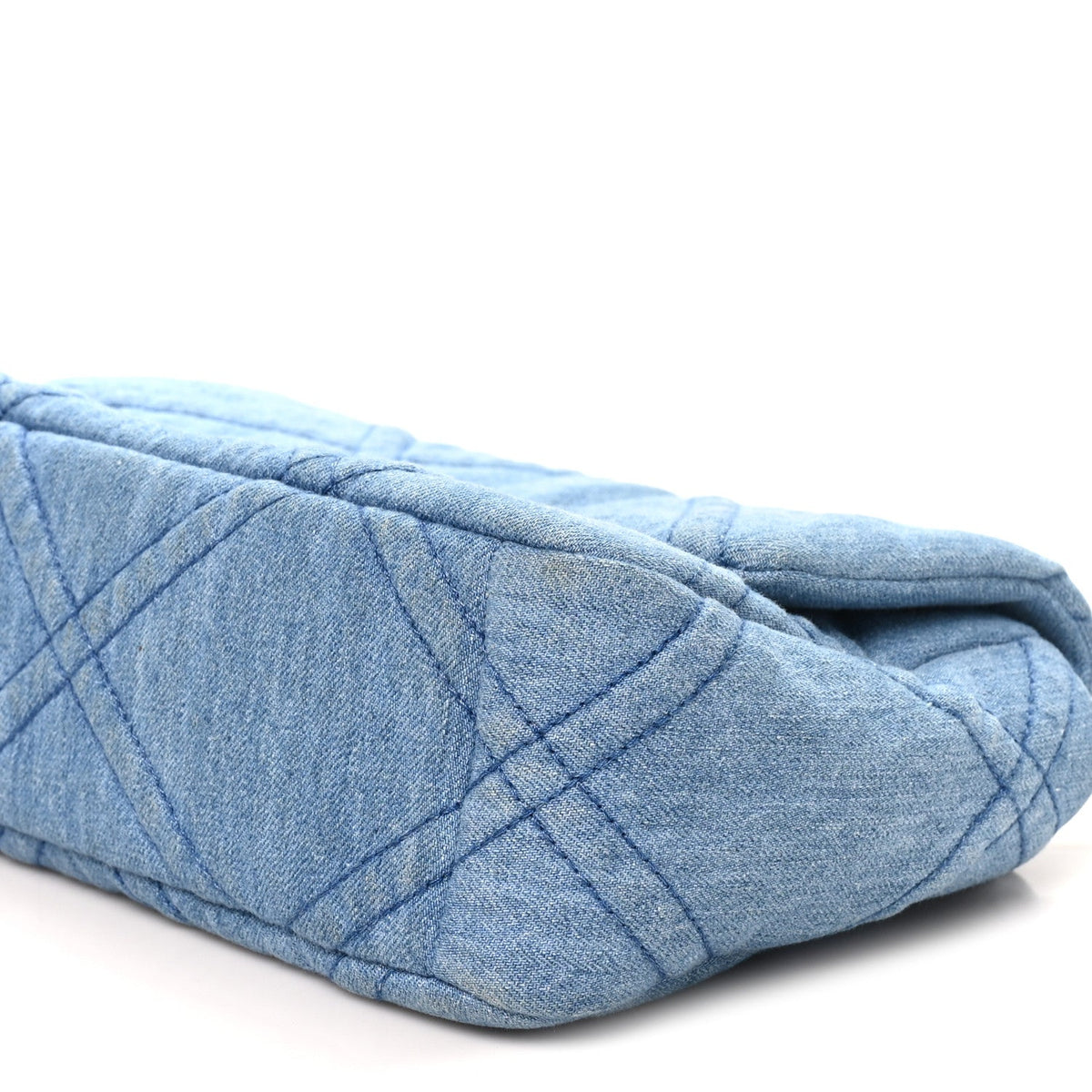 Medium Quilted Flap Shoulder Bag - Blue