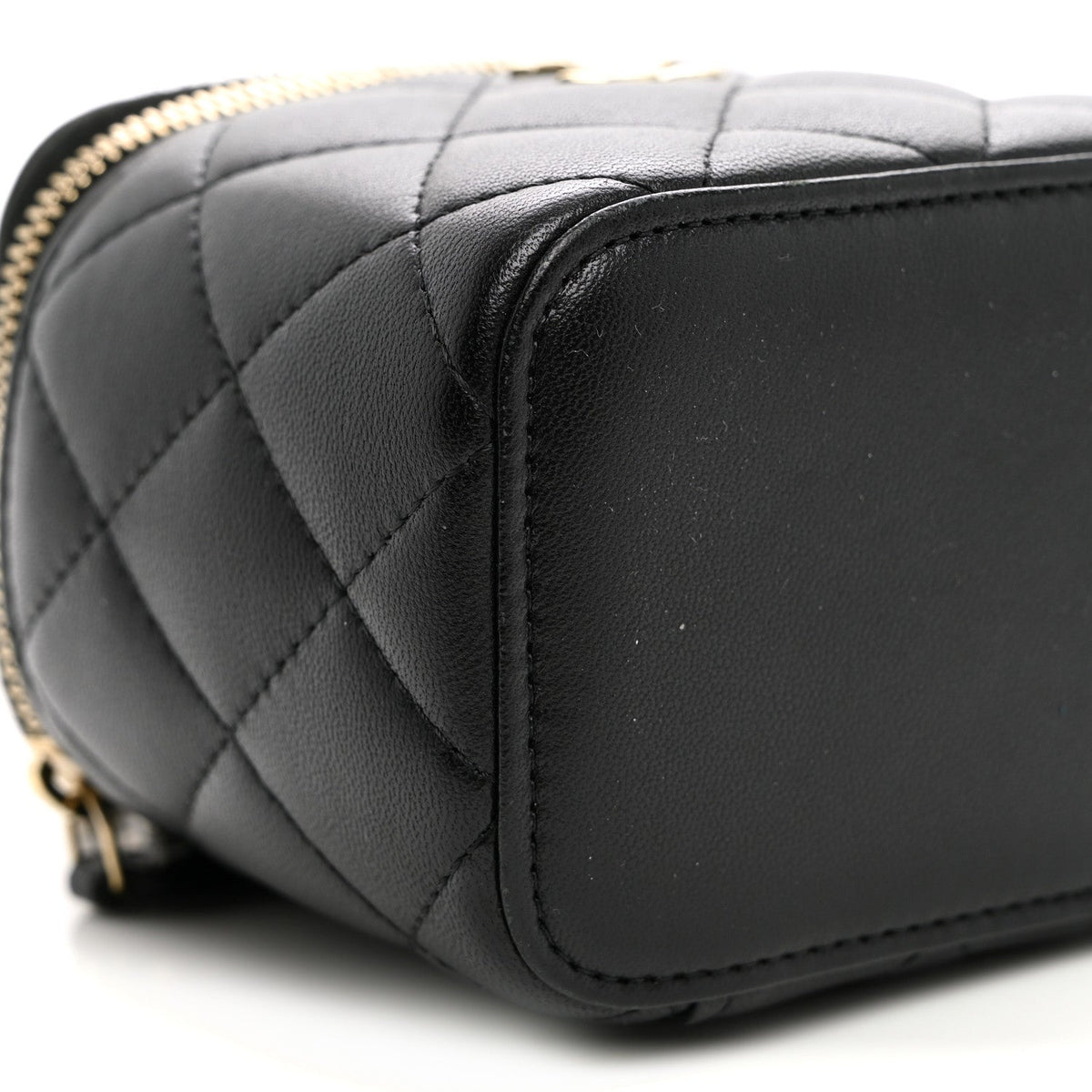 Mini Quilted Lambskin Handbag - Black