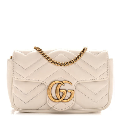 Mini Calfskin Shoulder Bag - White