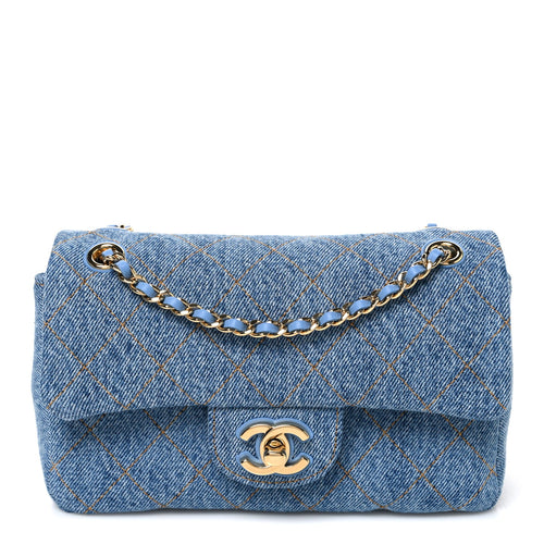 Mini Flap Shoulder Bag - Blue