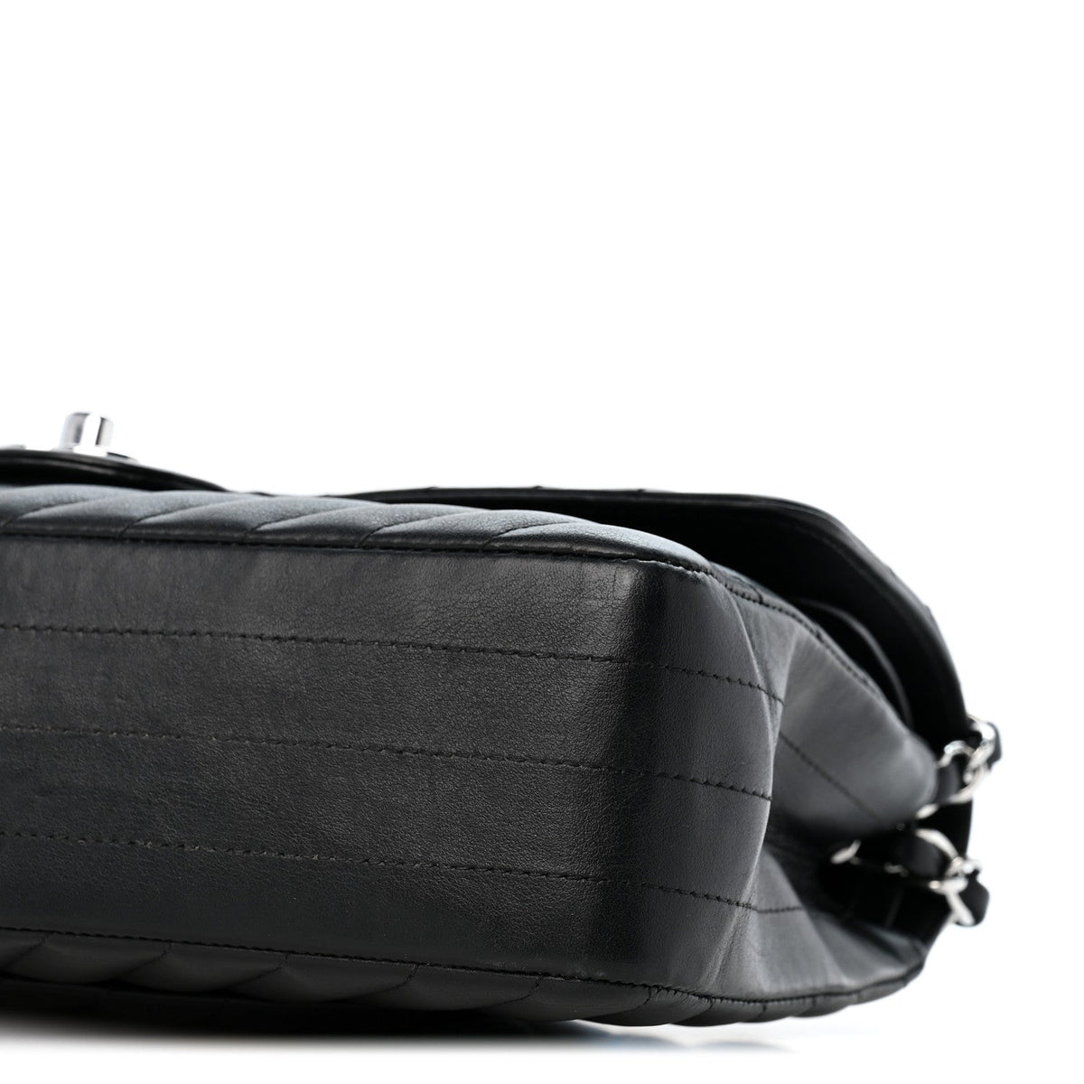 Medium Quilted Lambskin Flap Shoulder Bag - Black