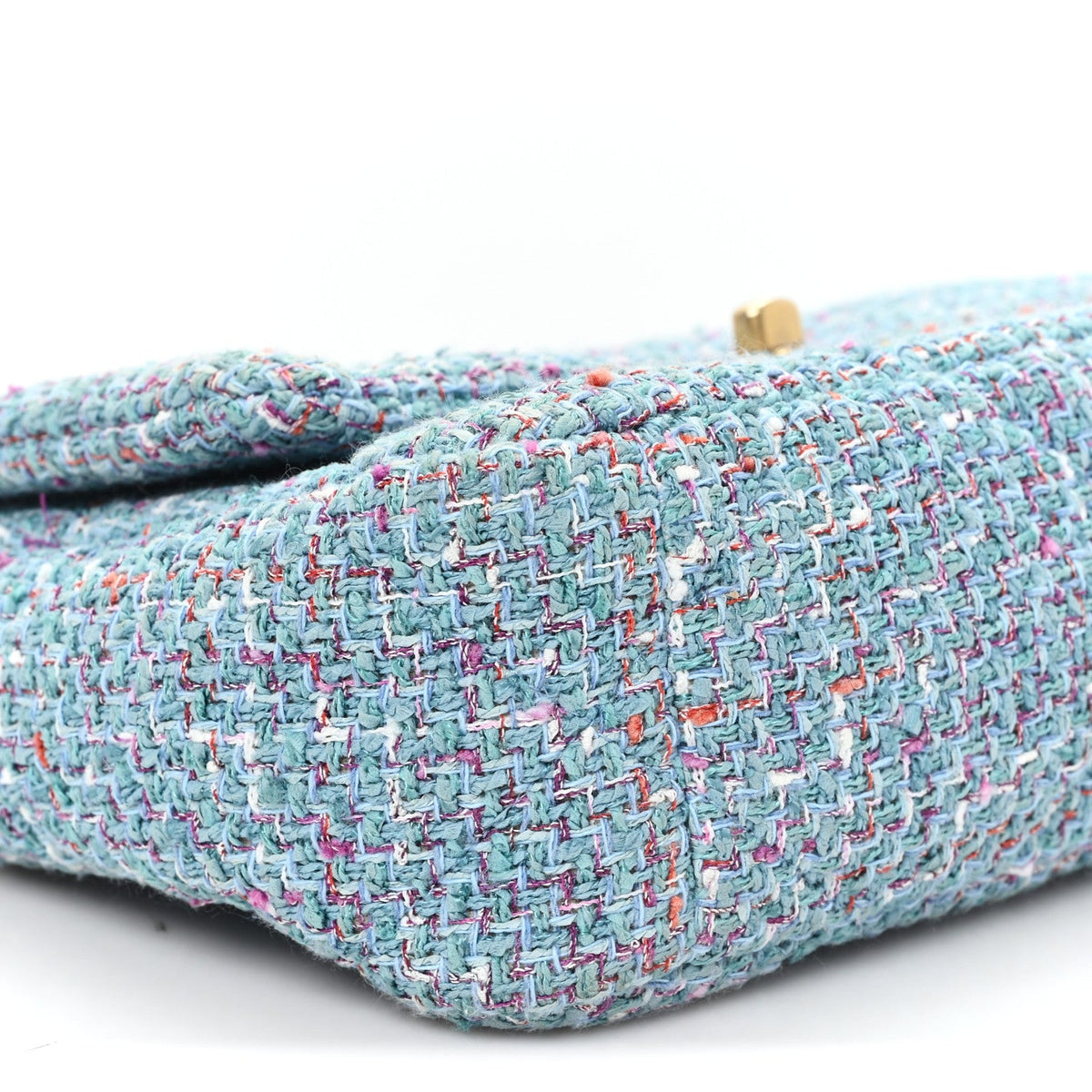 Medium Quilted Flap Shoulder Bag - Blue