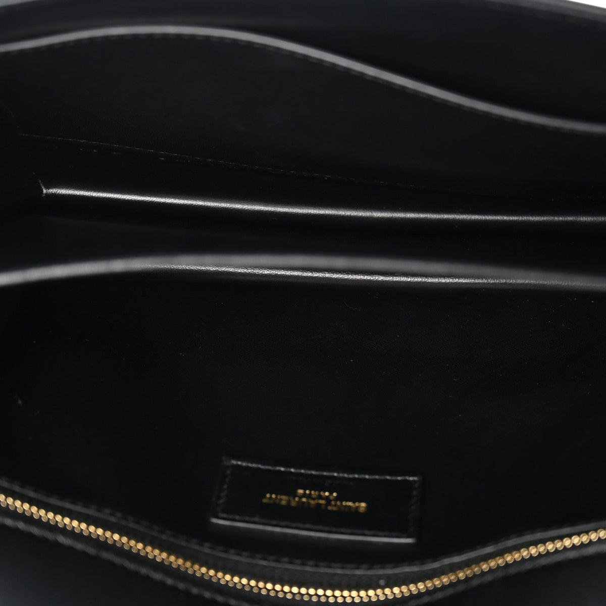 Calfskin Satchel Bag - Black