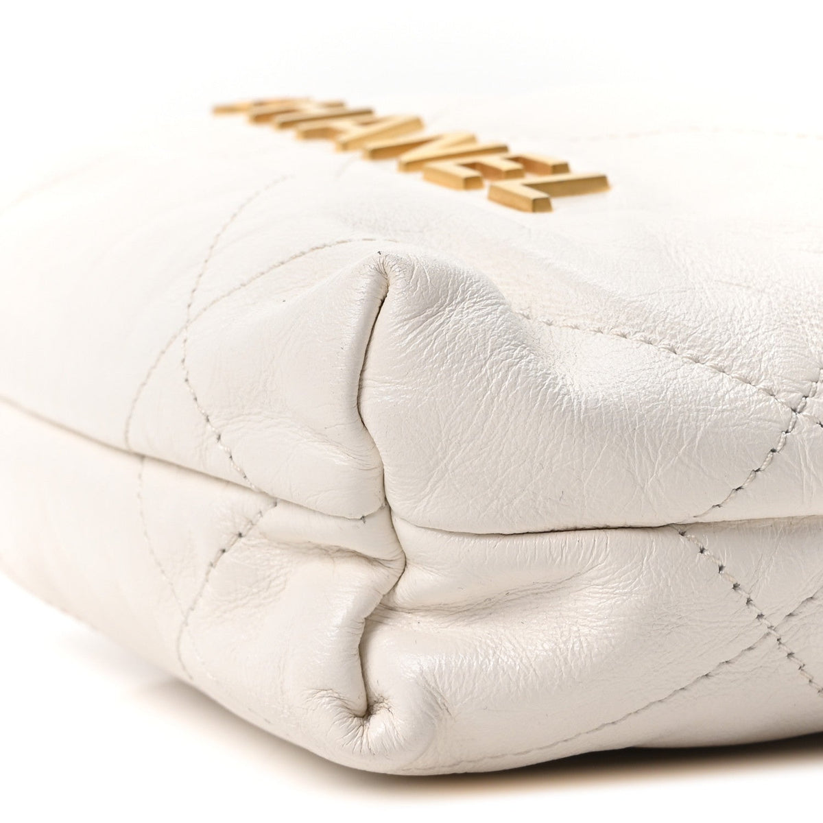 Mini Quilted Calfskin Handbag - White