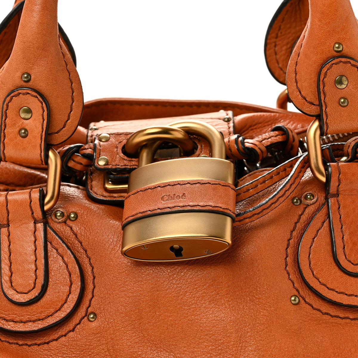 Medium Calfskin Satchel Bag - Brown