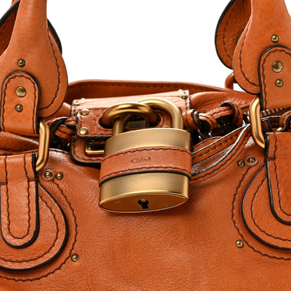 Medium Calfskin Satchel Bag - Brown