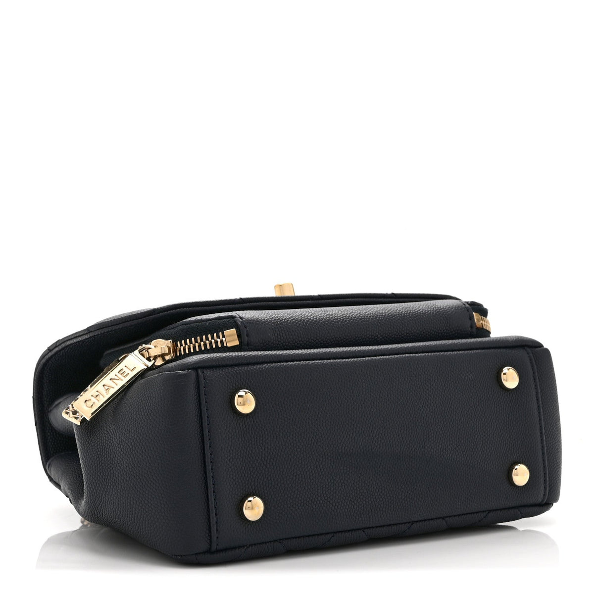 Mini Quilted Caviar Flap Shoulder Bag - Blue