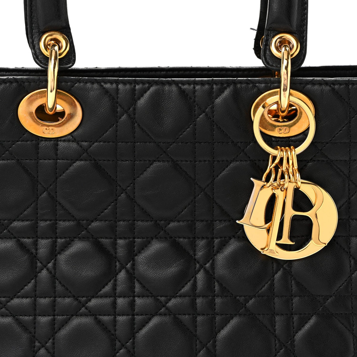 Medium Lambskin Handbag - Black