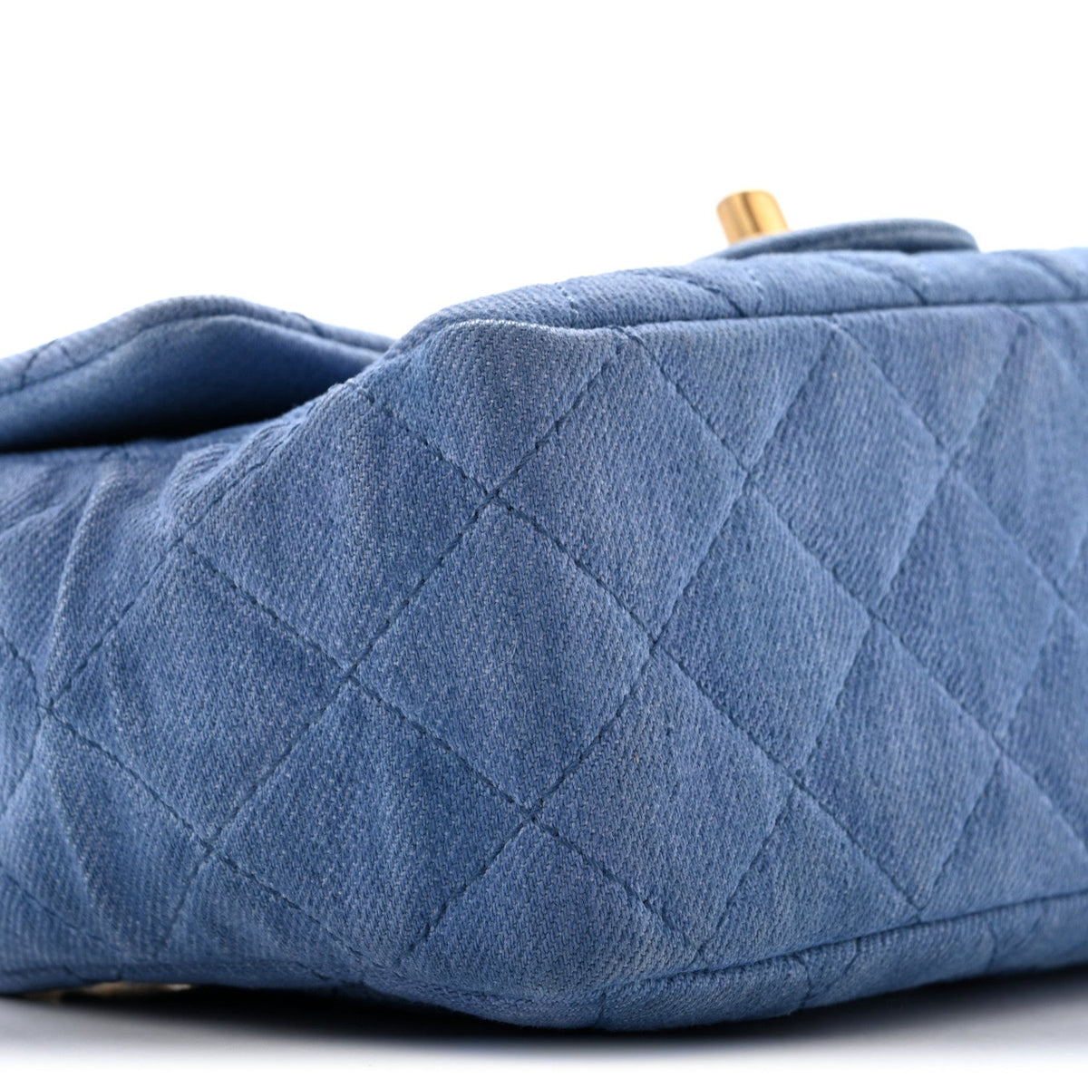 Mini Quilted Flap Shoulder Bag - Blue