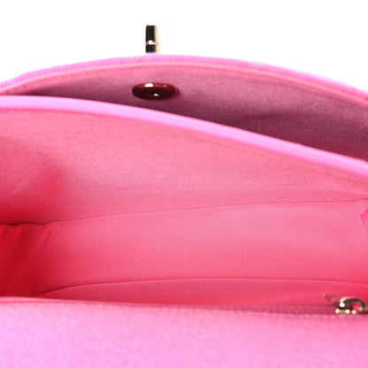 Small Quilted Flap Shoulder Bag - Pink
