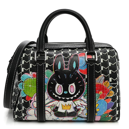 Calfskin Canvas Handbag - Black