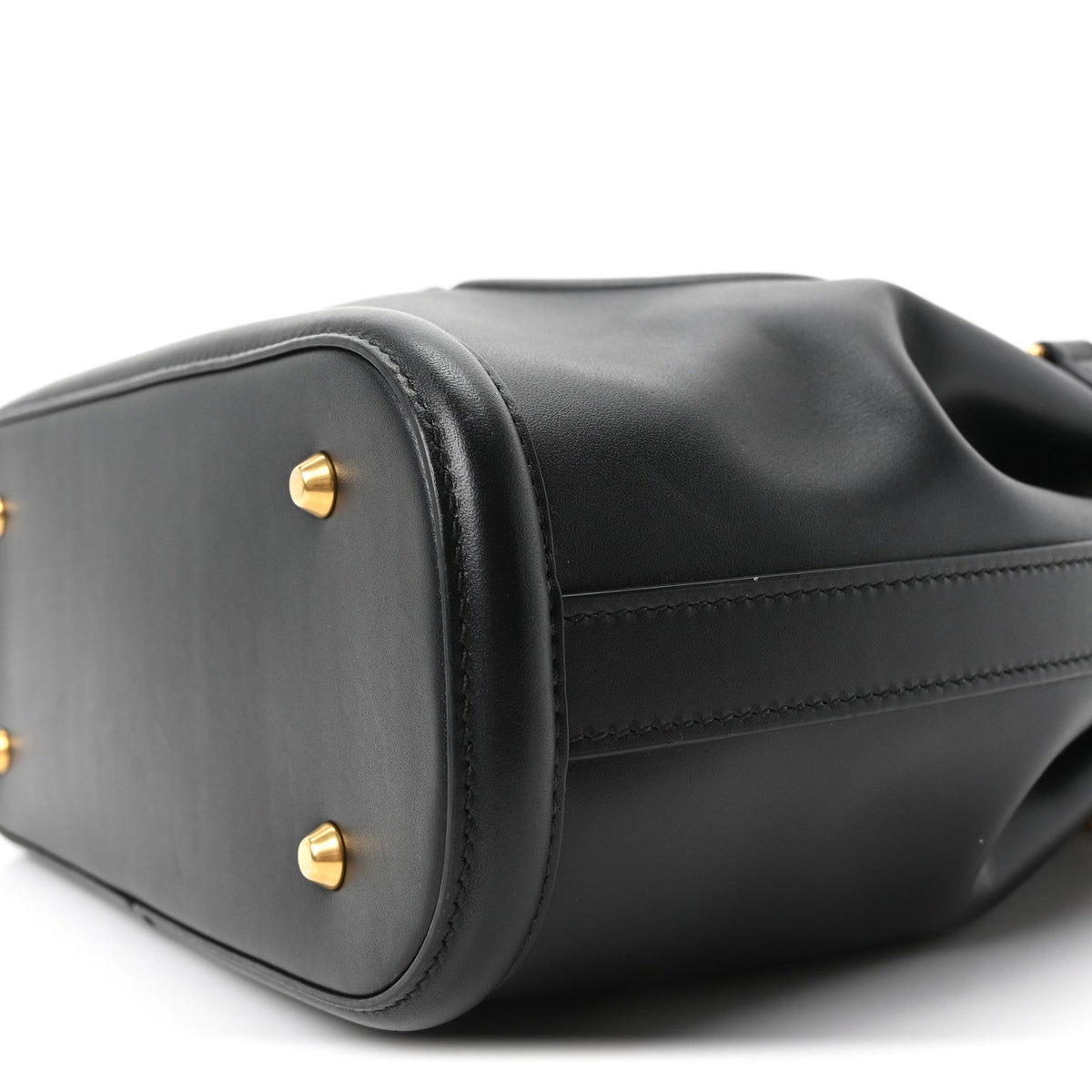 Medium Calfskin Bucket Bag - Black