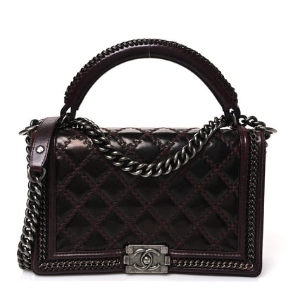 Medium Quilted Goatskin Flap Shoulder Bag