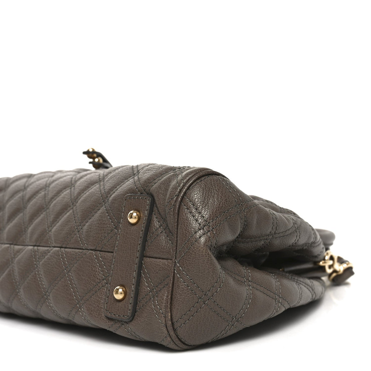 Quilted Calfskin Handbag - Brown