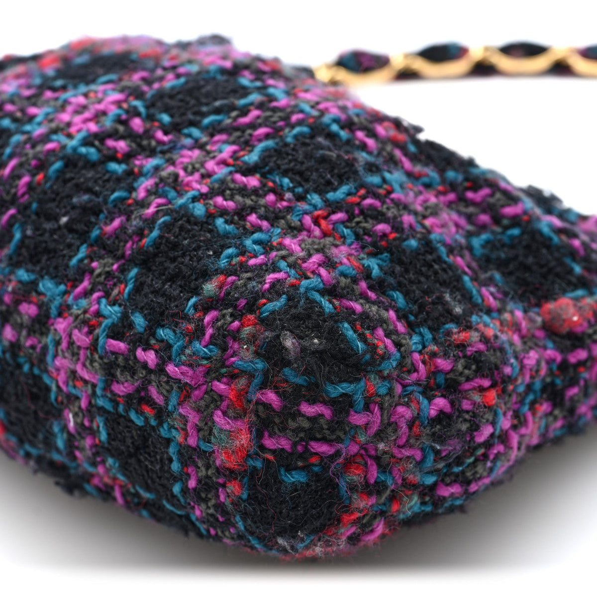 Quilted Hobo Bag - Purple
