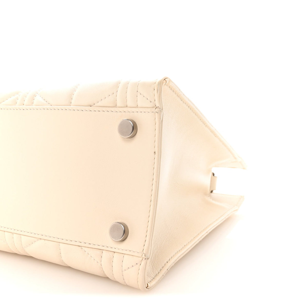 Large Quilted Tote Bag - White