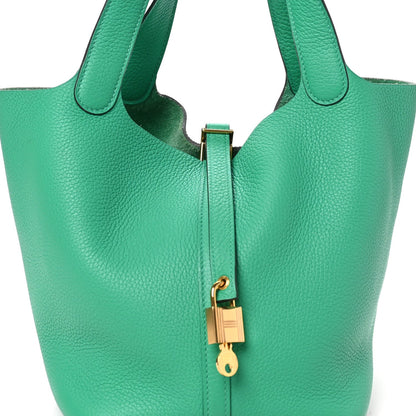 Taurillon Clemence Picotin Lock Mm Menth Handbag