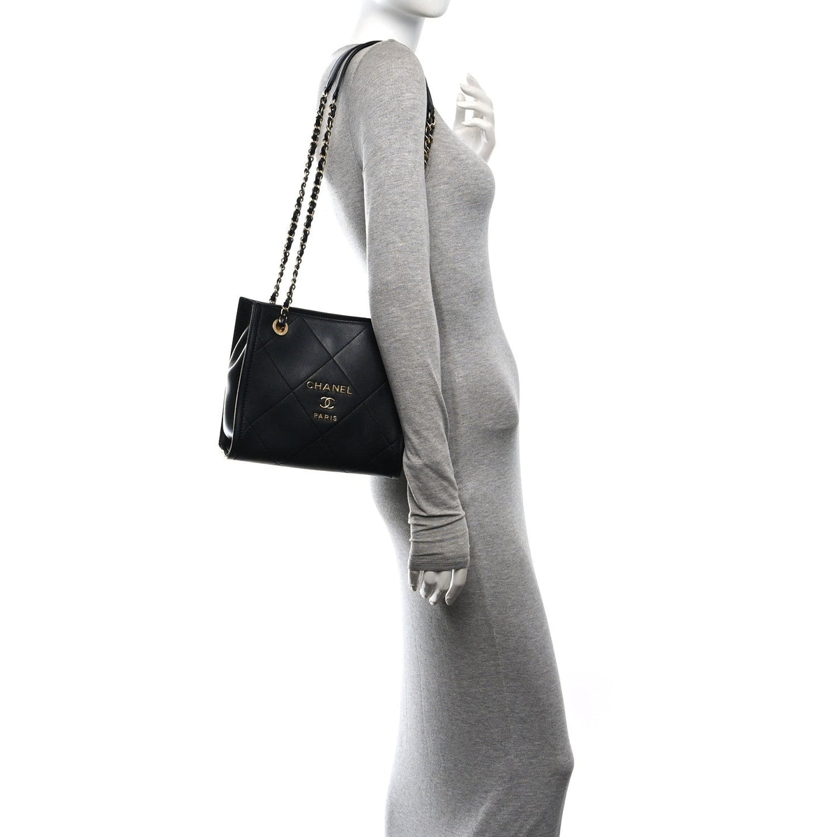 Small Calfskin Handbag - Black