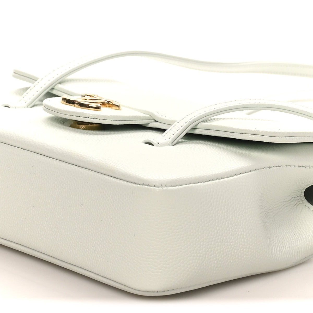 Mini Caviar Shoulder Bag - Light Blue