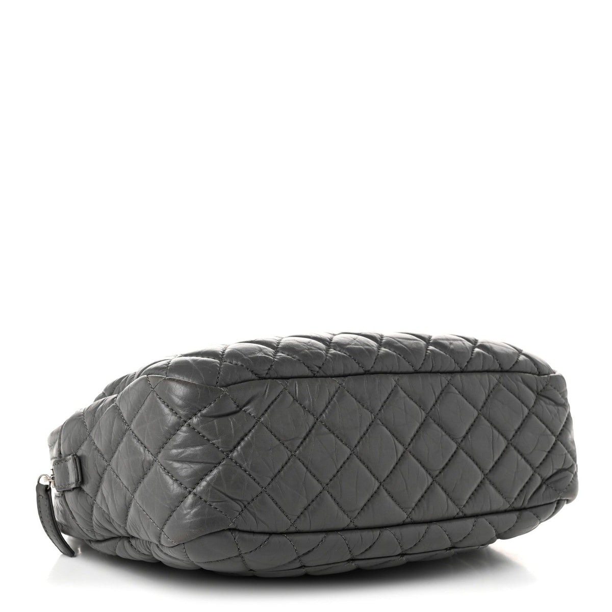 Medium Quilted Calfskin Handbag - Grey