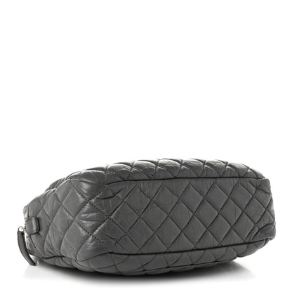 Medium Quilted Calfskin Handbag - Grey