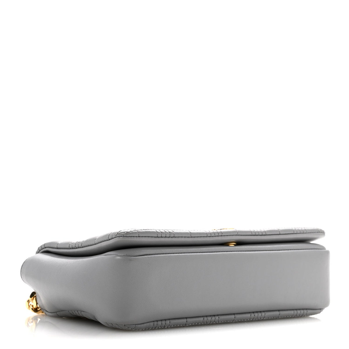 Small Quilted Lambskin Handbag - Grey