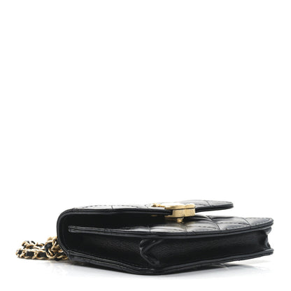 Quilted Calfskin Handbag - Black