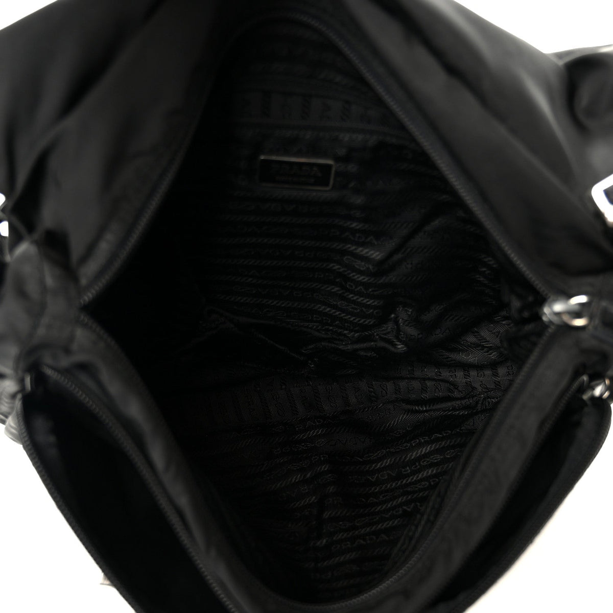 Nylon Shoulder Bag - Black
