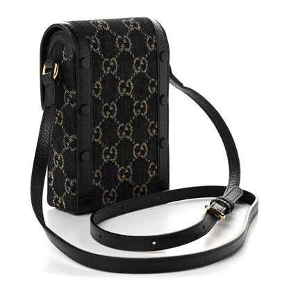 Mini Calfskin Crossbody Bag - Black
