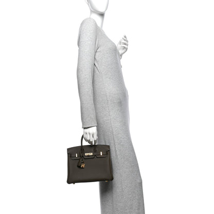 Togo Birkin 25 Vert Loden Handbag